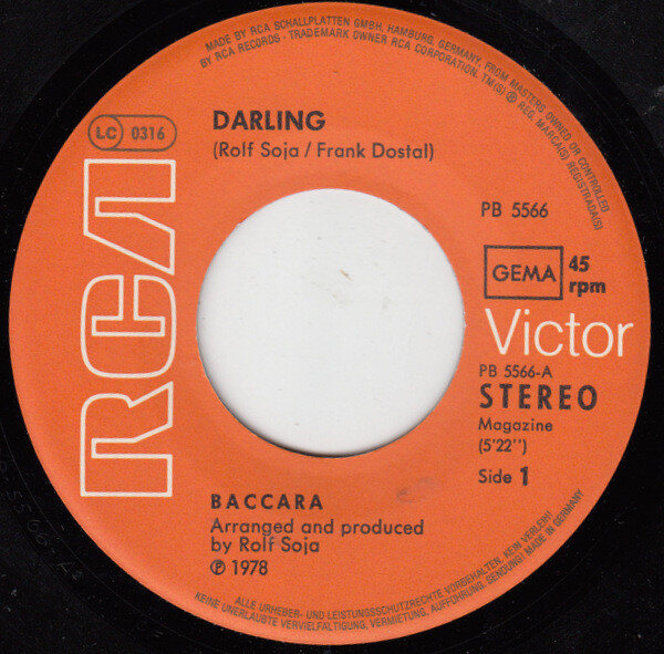 Baccara – Darling (Single) – Bild 3