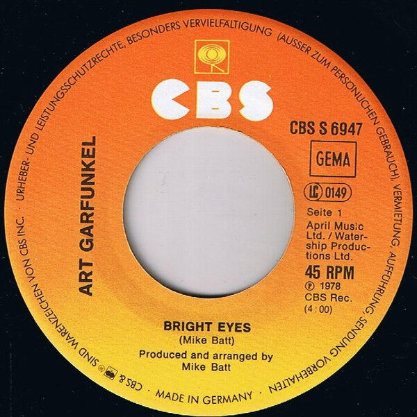 Art Garfunkel – Bright Eyes (Single) – Bild 3