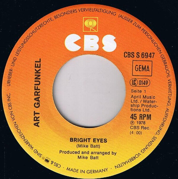 Art Garfunkel – Bright Eyes (Single) – Bild 3