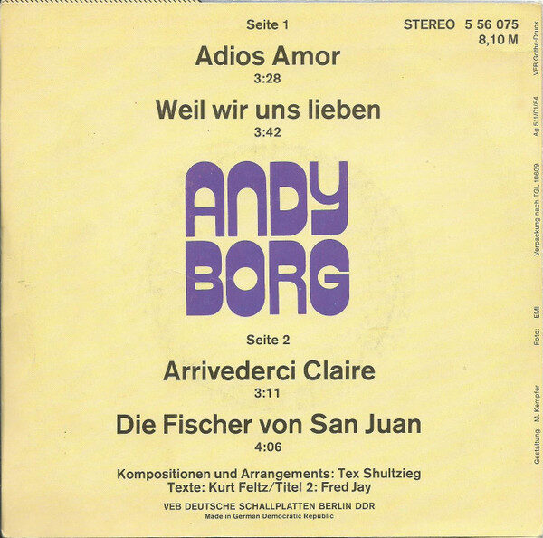 Andy Borg – Andy Borg (EP) – Bild 2
