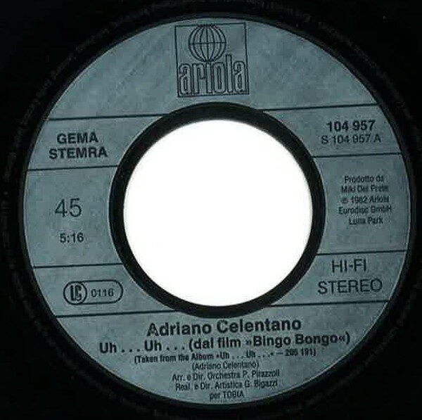 Adriano Celentano – Uh... Uh... (Single) – Bild 3