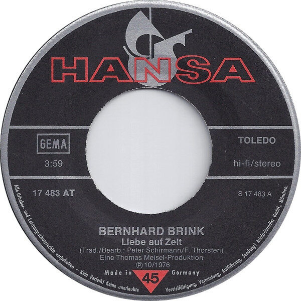 Bernhard Brink – Liebe Auf Zeit (Single) – Bild 3