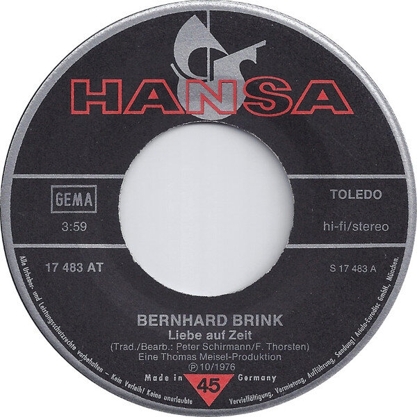 Bernhard Brink – Liebe Auf Zeit (Single) – Bild 3