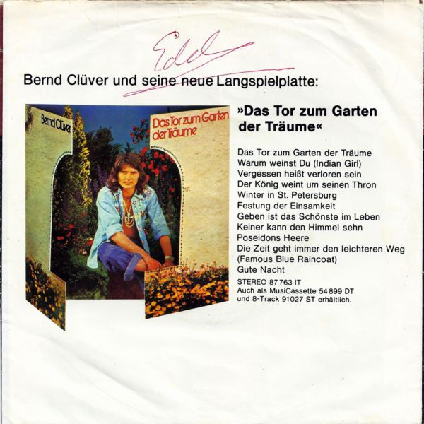 Bernd Clüver – Ich Schenk' Dir Mein Geheimnis (Single) – Bild 2
