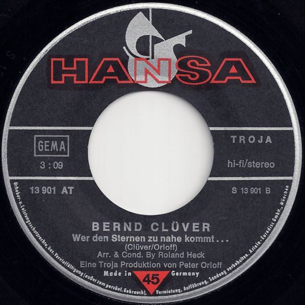 Bernd Clüver – Ich Schenk' Dir Mein Geheimnis (Single) – Bild 4