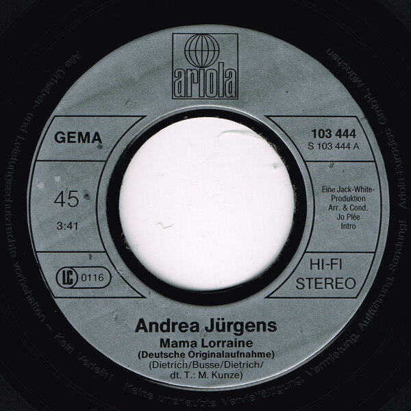Andrea Jürgens – Mama Lorraine (Single) – Bild 3