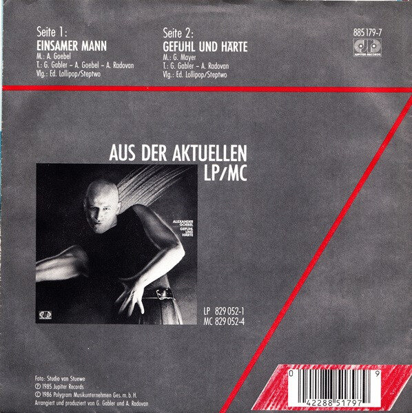 Alexander Goebel – Einsamer Mann (Single) – Bild 2