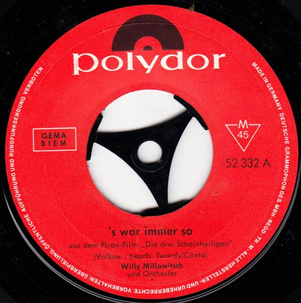 Willy Millowitsch – 's War Immer So (Single) – Bild 3