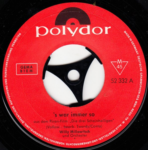 Willy Millowitsch – 's War Immer So (Single) – Bild 3