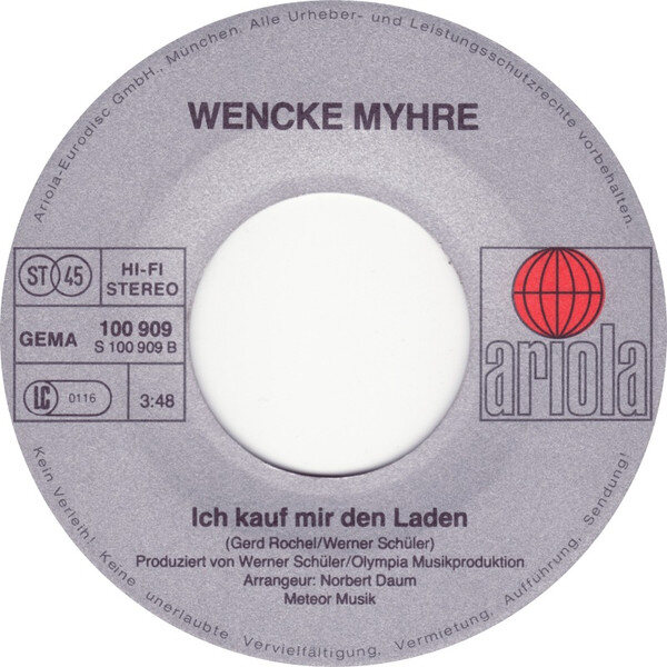 Wencke Myhre – Verschenkter Sommer (Single) – Bild 4