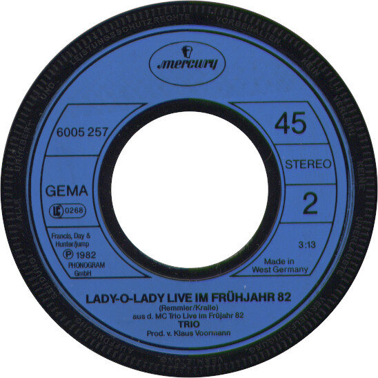 Trio – Anna - Lassmichrein Lassmichraus (Single) – Bild 4