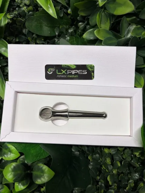 LX Pipes Pfeife silberfarben mit Sieb klein – Bild 1