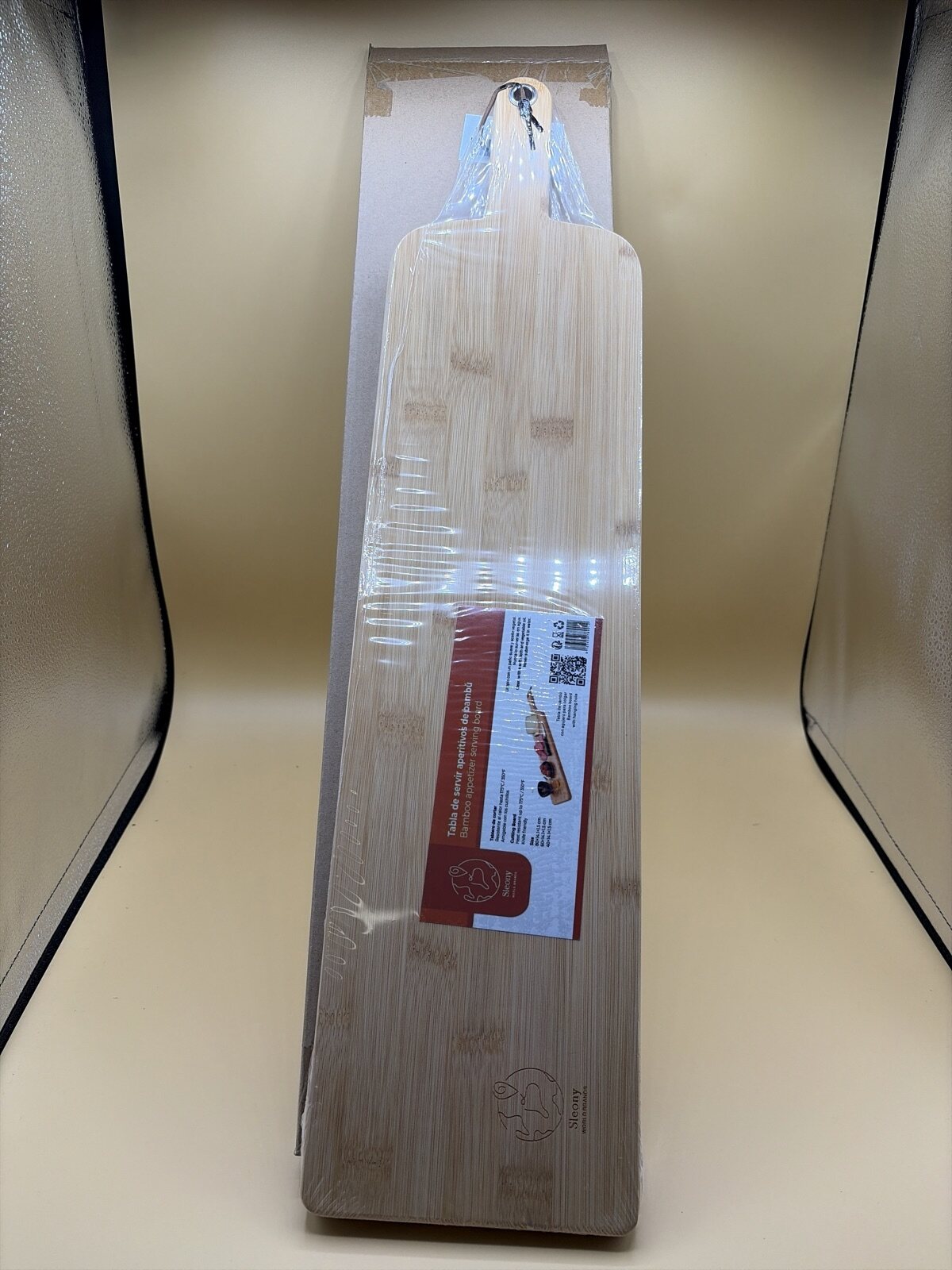 Sleony Schneidebrett Bambus 60 x 14,5 cm hitzebeständig
