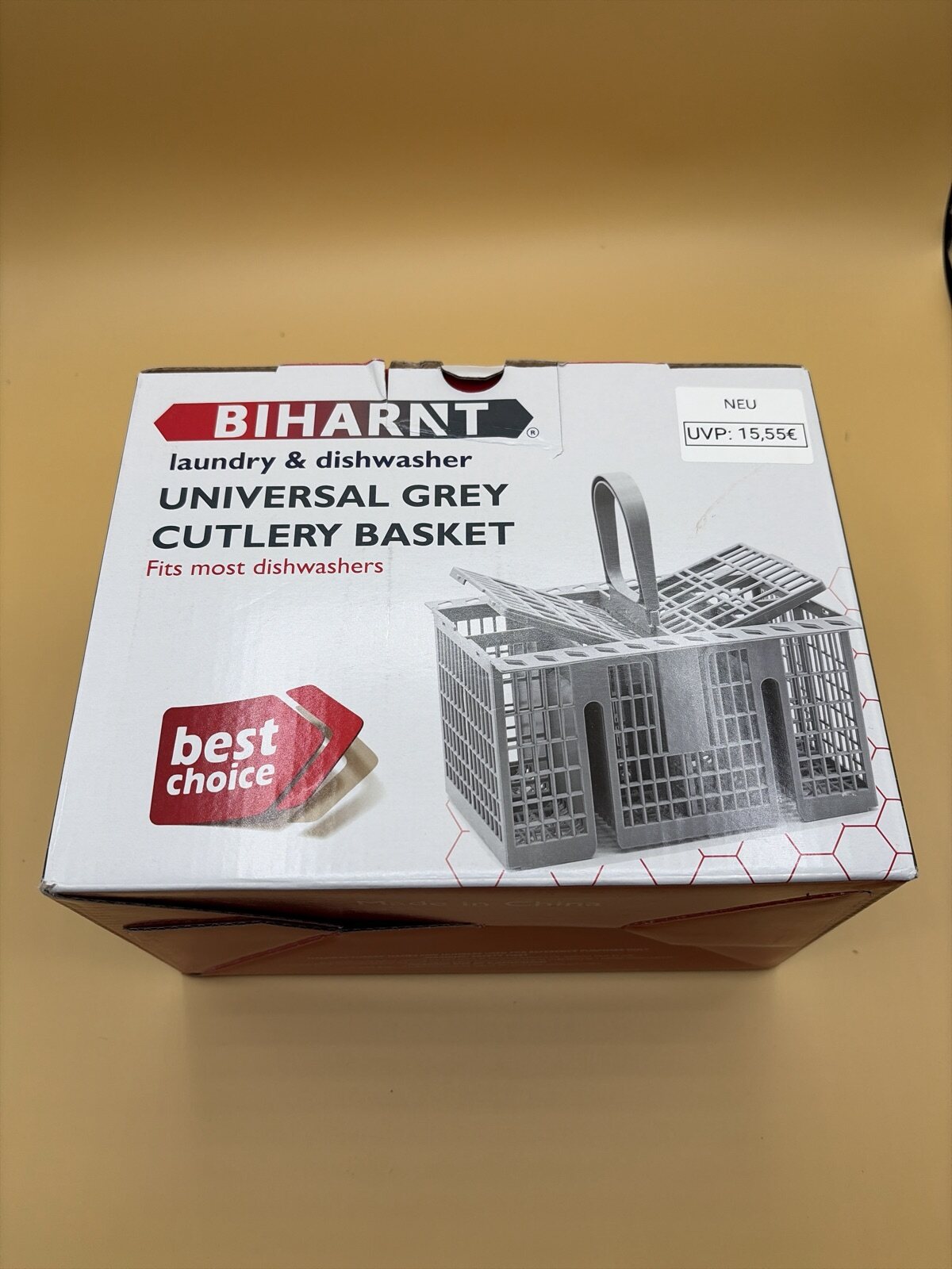 BIHARNT Besteckkorb Universal Grey für Geschirrspüler