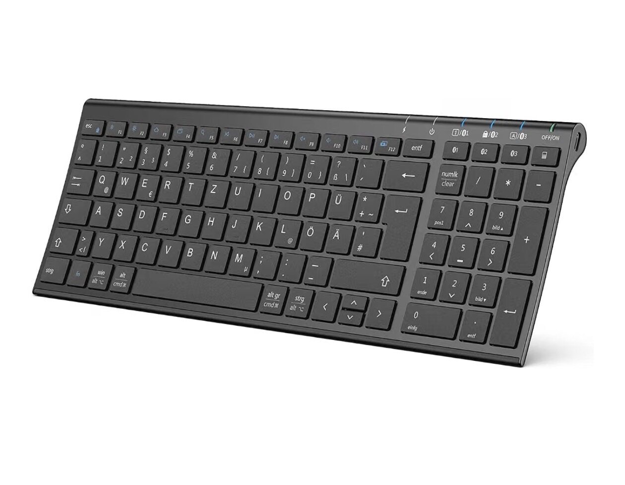 iClever IC-BK10 kabellose Tastatur Bluetooth QWERTZ Schwarz