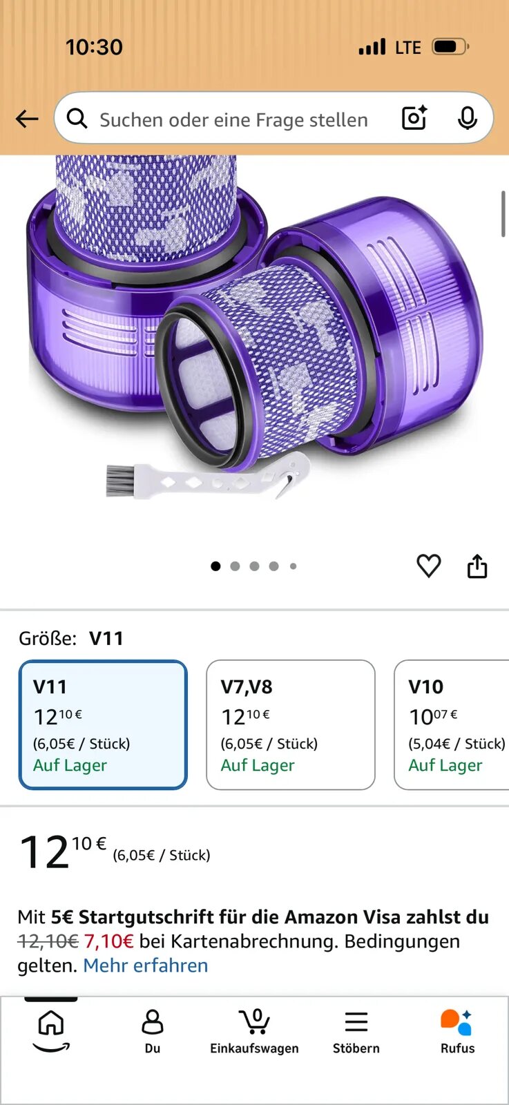 Dzpuhuojz V11 Ersatzfilter 2 Stück für Dyson V11 Animal – Bild 3
