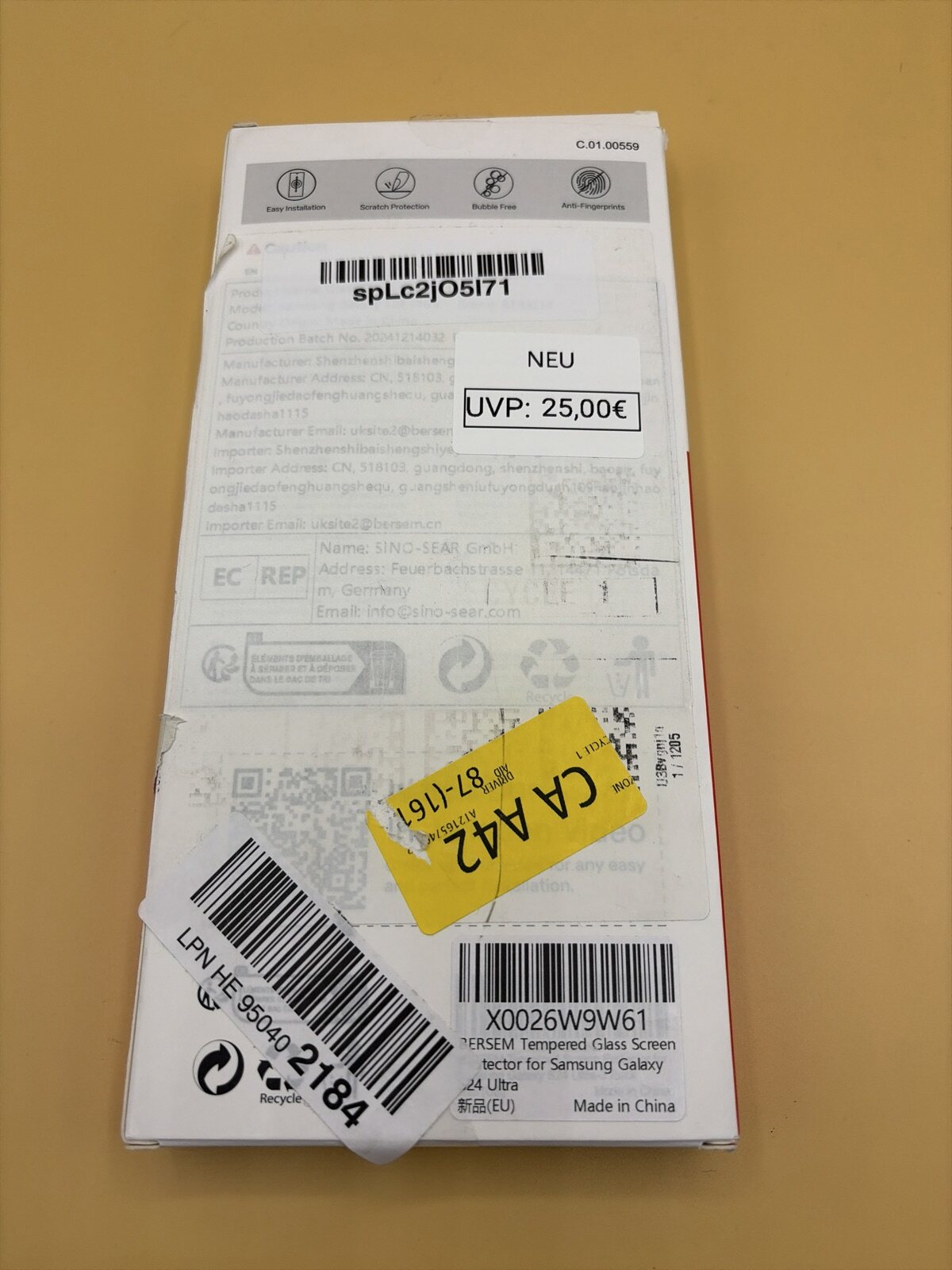 BERSEM Screen Protector Samsung Galaxy S24 Ultra – Bild 2