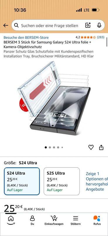 BERSEM Screen Protector Samsung Galaxy S24 Ultra – Bild 4
