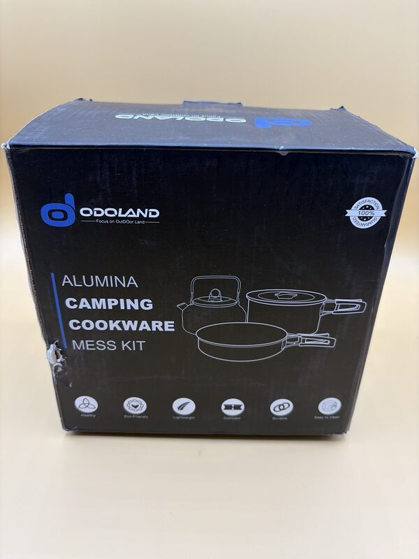 ODOLAND Camping Kochgeschirr Set Alumina leicht kompakt