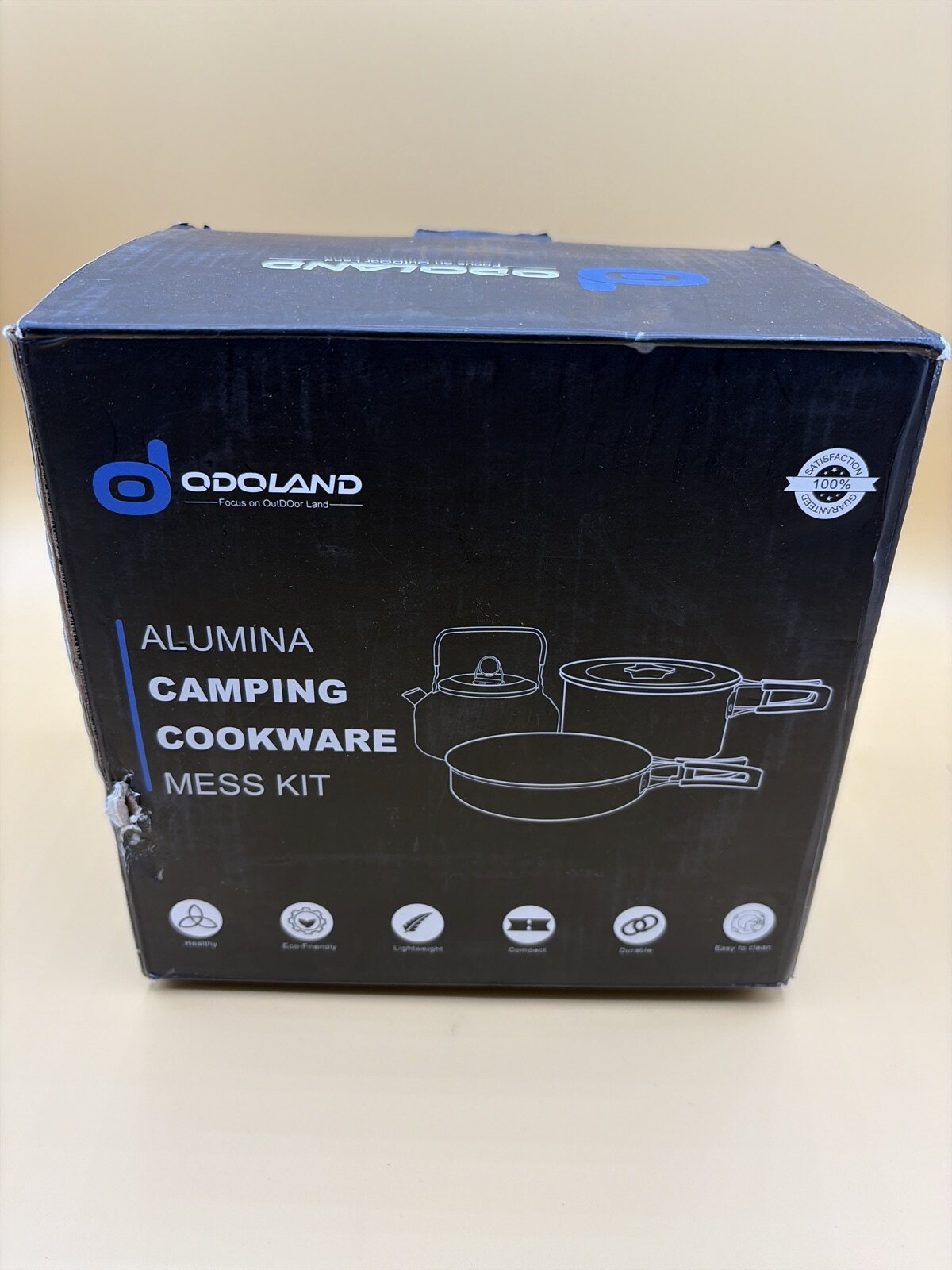 ODOLAND Camping Kochgeschirr Set Alumina leicht kompakt