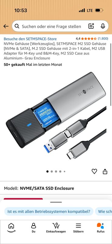SETMSPACE STPW Series SSD Gehäuse M.2 NVMe & SATA – Bild 3