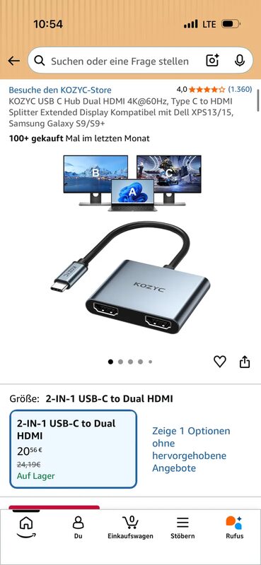 KOZYC 4-IN-1 USB-C Hub HDMI Typ-C PD 100W – Bild 3