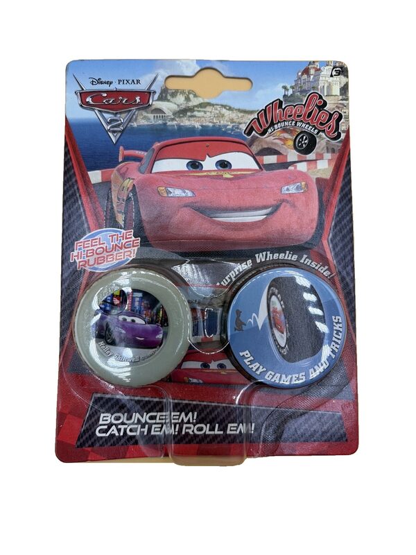 Disney Pixar Cars Wheelies Spielzeugreifen 2 Stück Bounce Rubber – Bild 1