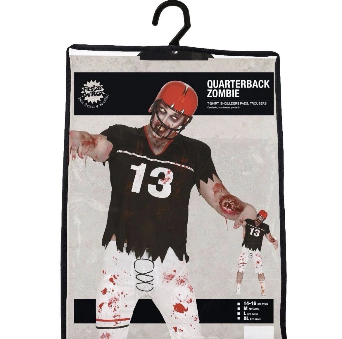Fiestas Guirca Quarterback Zombie Kostüm Größe 14-16 3-teilig – Bild 2
