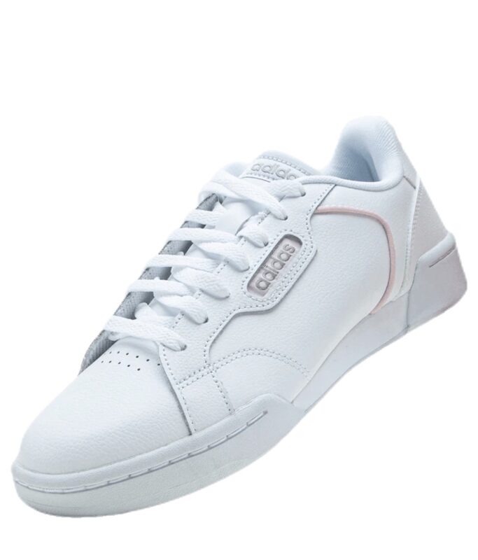 adidas Sneaker weiß mit rosa Akzent Lederoptik Größe 37 1/3 – Bild 6