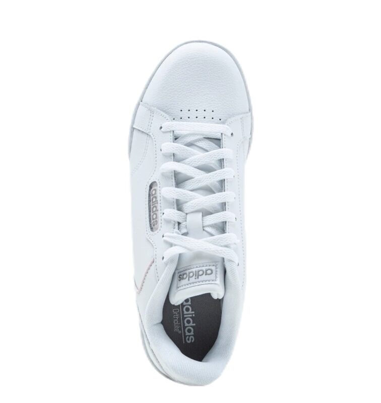 adidas Sneaker weiß mit rosa Akzent Lederoptik Größe 37 1/3 – Bild 5