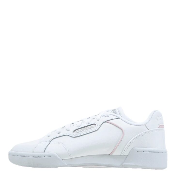 adidas Sneaker weiß mit rosa Akzent Lederoptik Größe 37 1/3