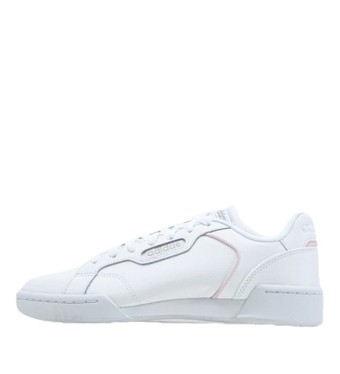 adidas Sneaker weiß mit rosa Akzent Lederoptik Größe 37 1/3
