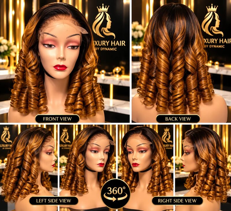 Bounce curly ,human hair wig 350g, 22inch – Bild 1
