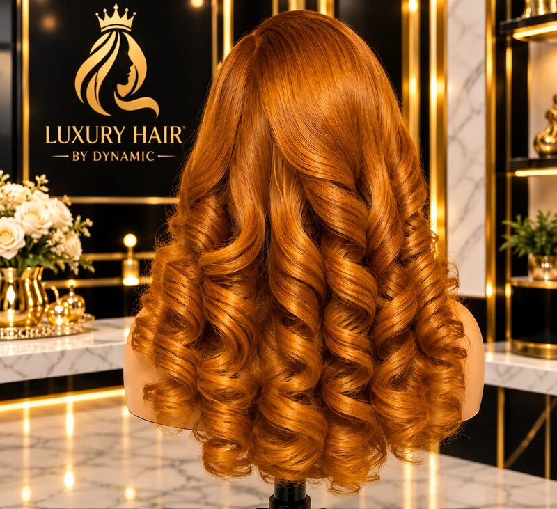 Luxury bounce curly human hair wig, 20inch  with 5x5 closure. 350g – Bild 3